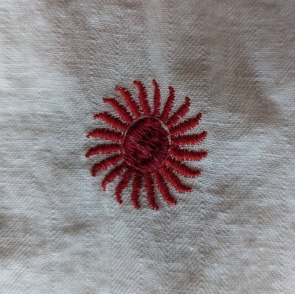 NWOT Free People Emory Embroidered Midi Dress in White and Red, Size XS - Picture 9 of 13